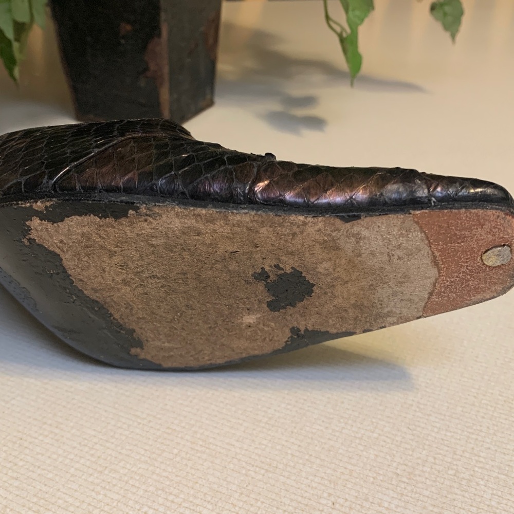Bally Women's Vintage Genuine Snakeskin Snakeskin Heels - Picture 7 of 8